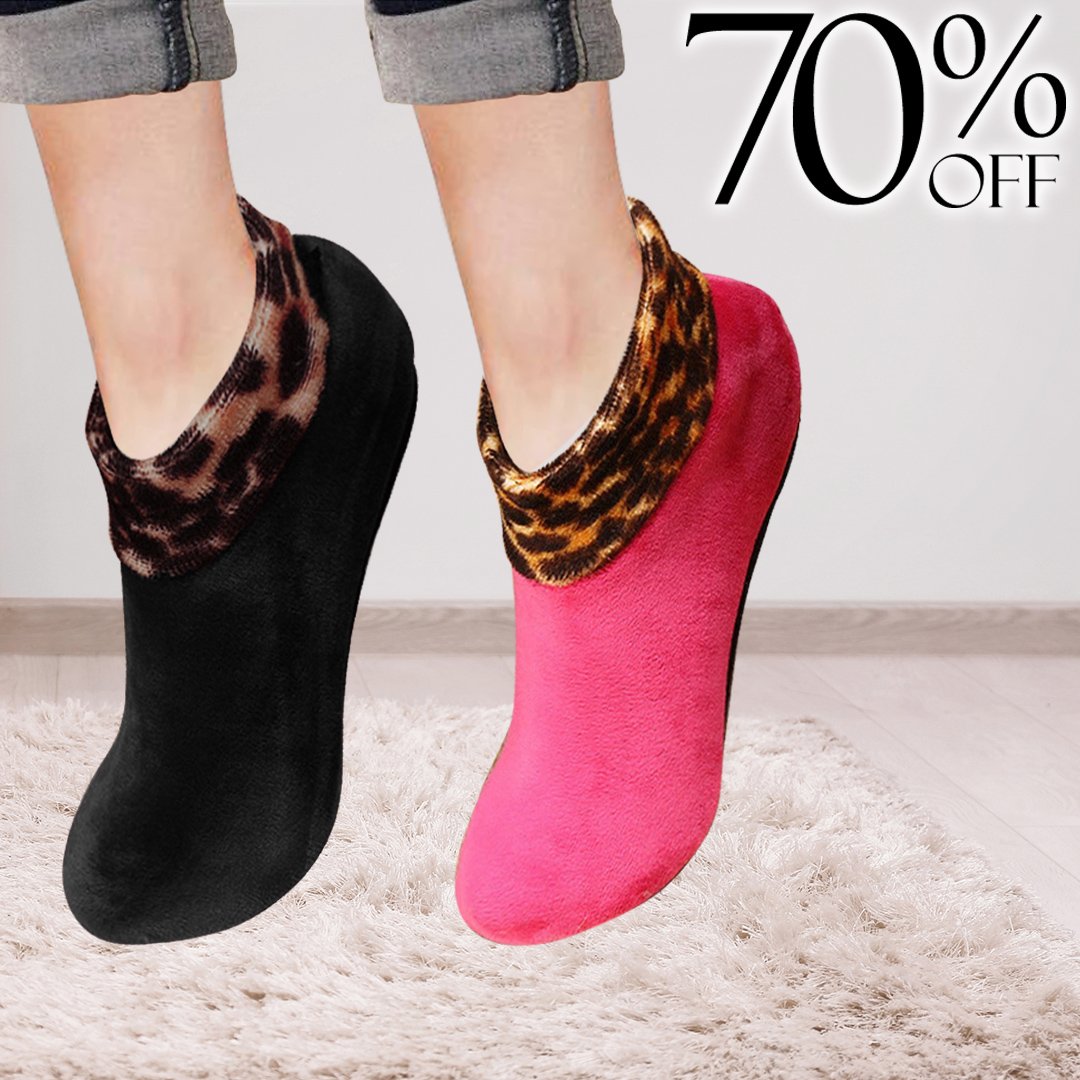 Maggie Stretch Indoor Cushioned Non Slip Grip Thermal Socks for Elderly, Hospital, Yoga & Home