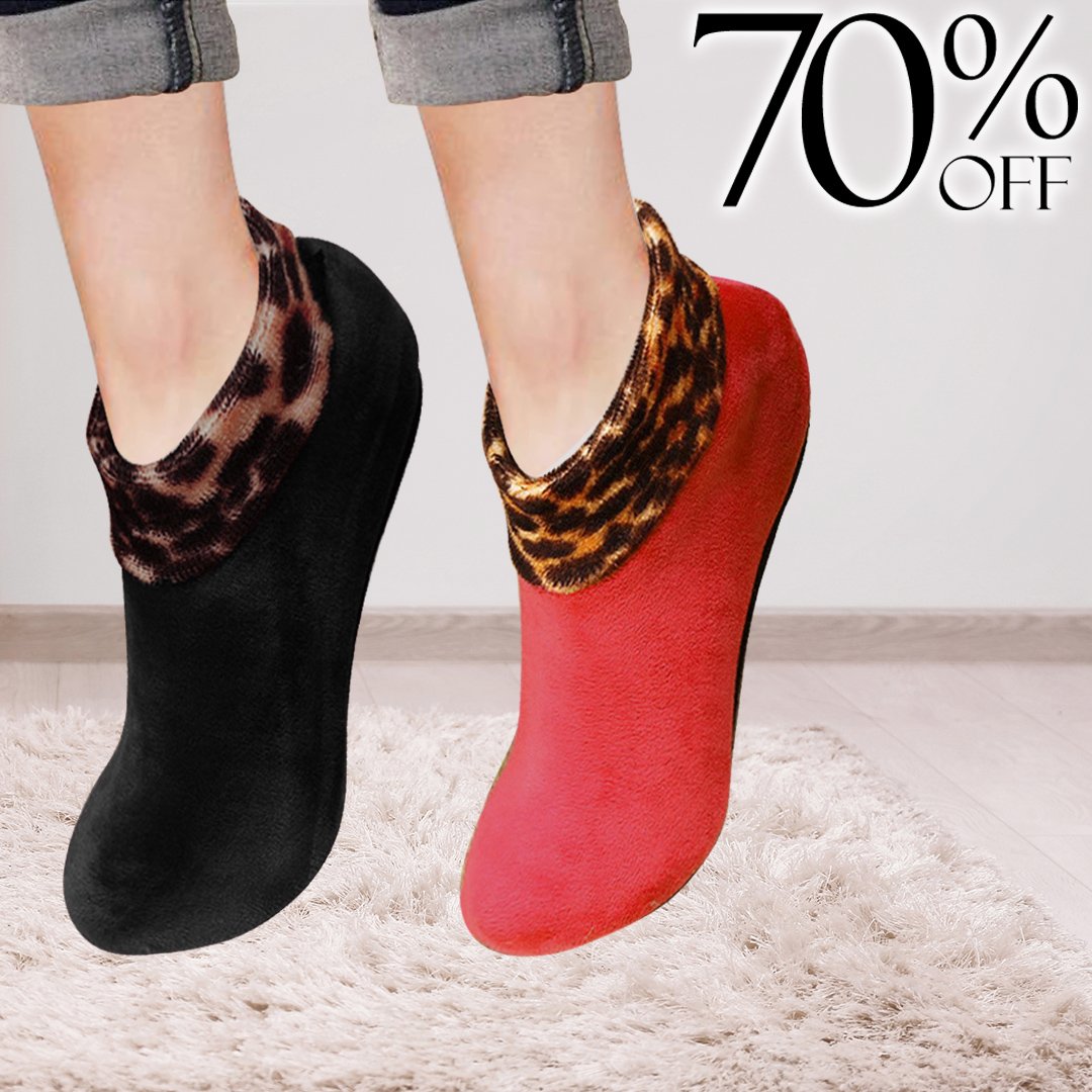 Maggie Stretch Indoor Cushioned Non Slip Grip Thermal Socks for Elderly, Hospital, Yoga & Home