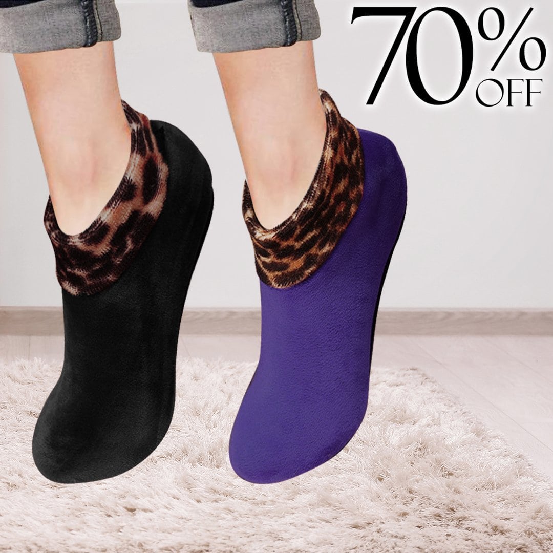 Maggie Stretch Indoor Cushioned Non Slip Grip Thermal Socks for Elderly, Hospital, Yoga & Home