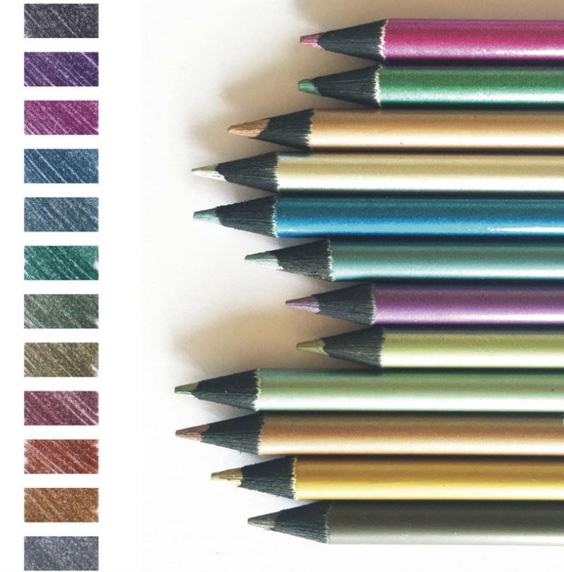 Metallic Shimmering Colored EcoPencils