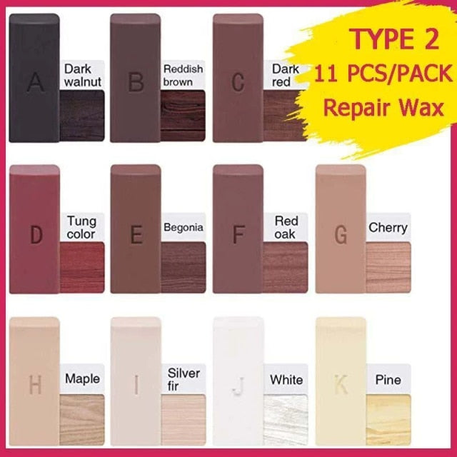 DIY Manual Floor Furniture Repair Kit Consumables Scratch Repair Tool Set For Homes Wooden Floors Furniture Scratch Wax-Fille