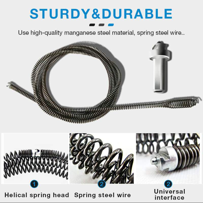 Sewer Dredging Spring Electric Drill Drain Cleaner Machine