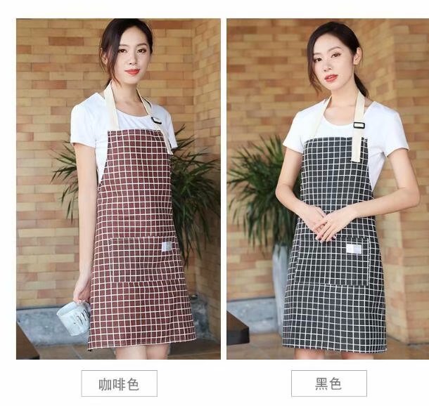 Adjustable Cotton Linen Kitchen Apron