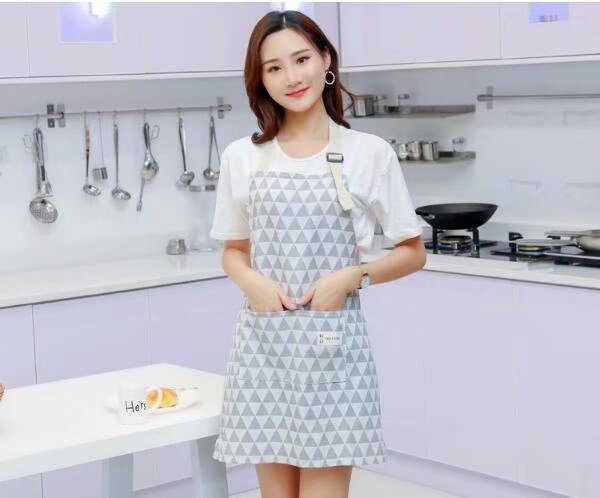 Adjustable Cotton Linen Kitchen Apron