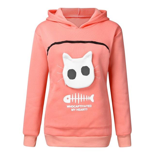 Cat Lovers Hoodie Cuddle Pouch - Who Captivated My Heart?