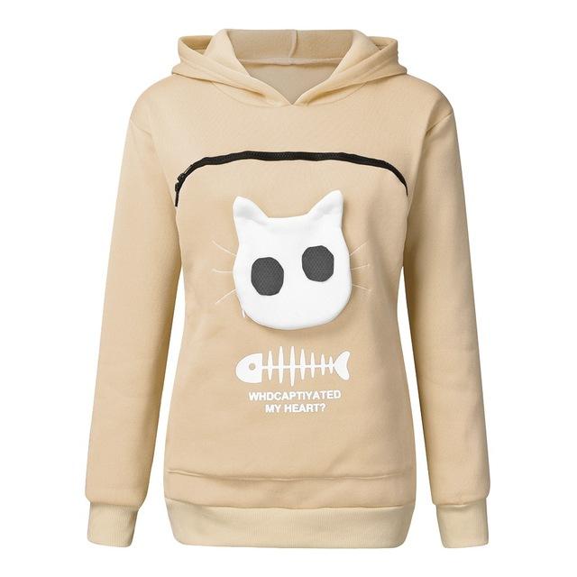Cat Lovers Hoodie Cuddle Pouch - Who Captivated My Heart?