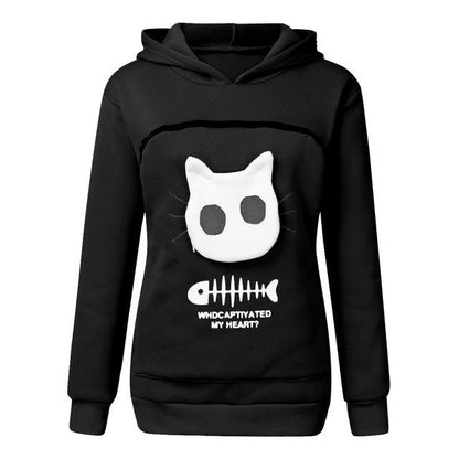 Cat Lovers Hoodie Cuddle Pouch - Who Captivated My Heart?