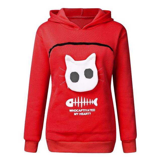 Cat Lovers Hoodie Cuddle Pouch - Who Captivated My Heart?